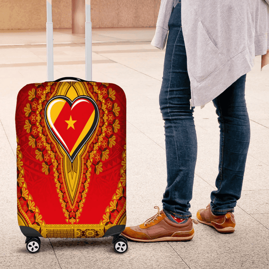 Africa Luggage Cover Egypt White Version Luggage Cover Vintage African Dashiki