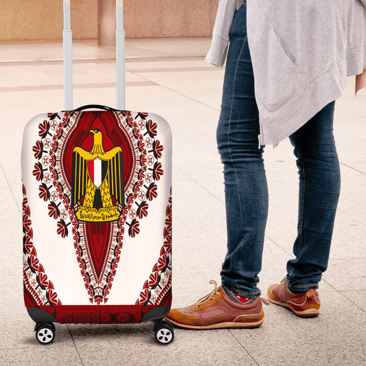 Africa Luggage Cover Egypt White Version Luggage Cover Vintage African Dashiki