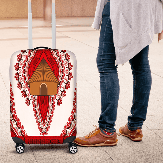 Africa Luggage Cover Eritrea White Version Luggage Cover Vintage African Dashiki