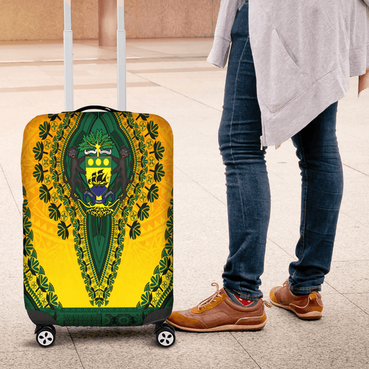 Africa Luggage Cover Oromia Black Version Ethiopia National Regional State Luggage Cover Vintage African Dashiki
