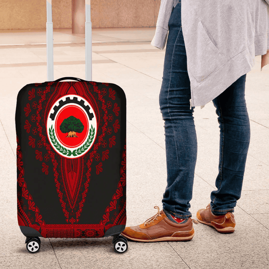 Africa Luggage Cover Oromia Black Version Ethiopia National Regional State Luggage Cover Vintage African Dashiki
