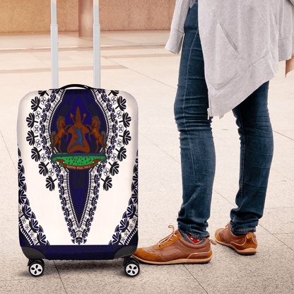 Africa Luggage Cover Eritrea Black Version Luggage Cover Vintage African Dashiki