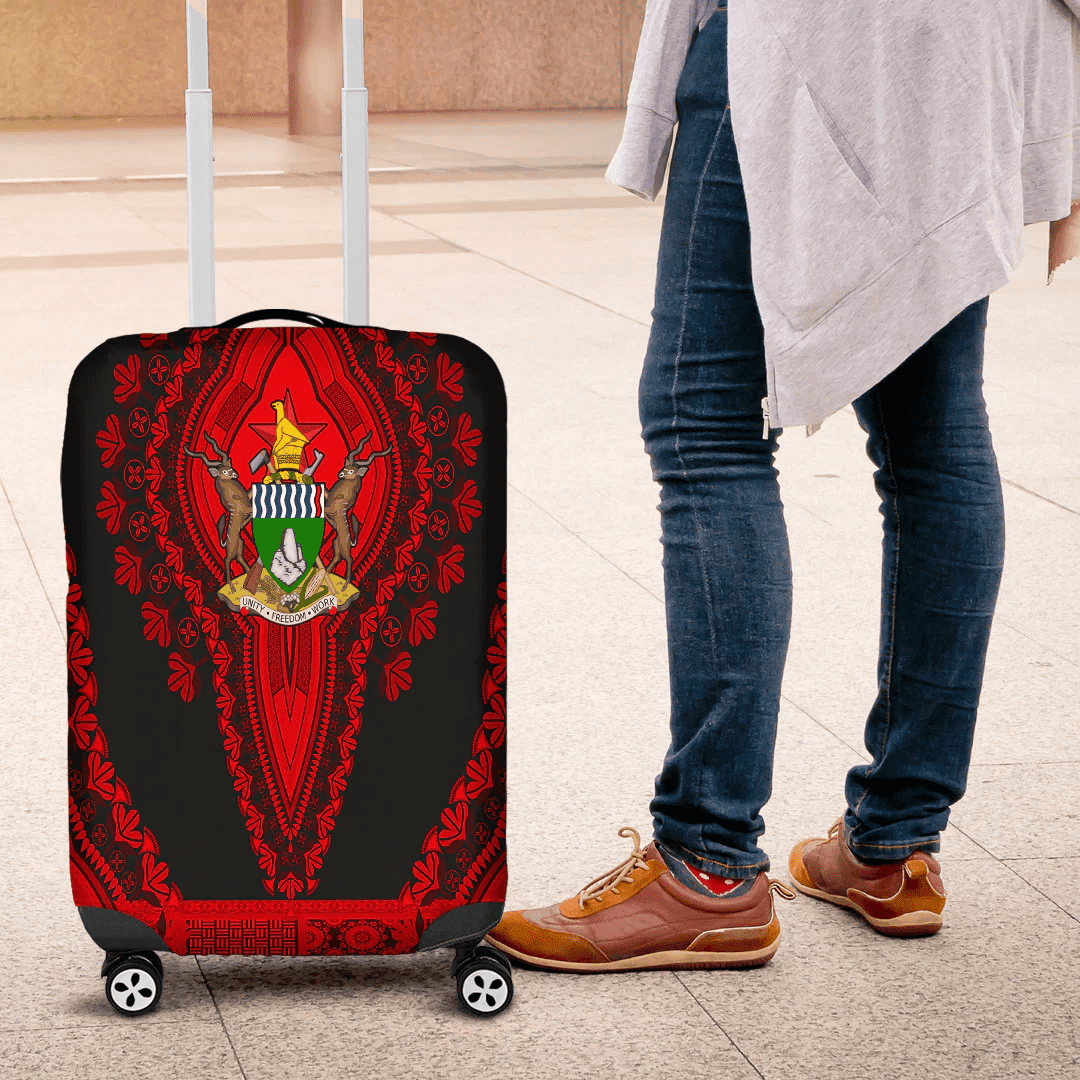Africa Luggage Cover South Africa White Version Luggage Cover Vintage African Dashiki