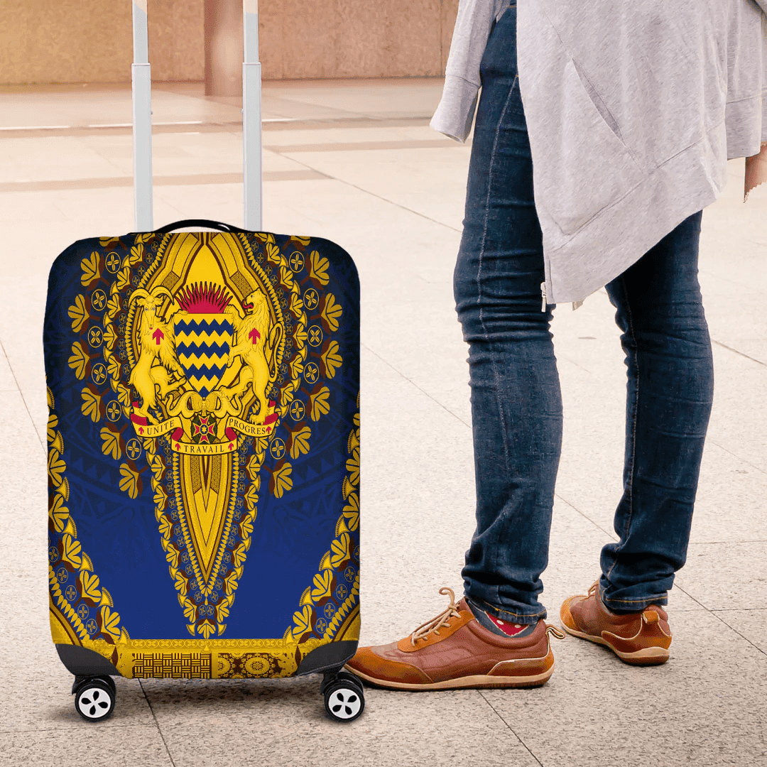 Africa Luggage Cover Seychelles Luggage Cover Vintage African Dashiki
