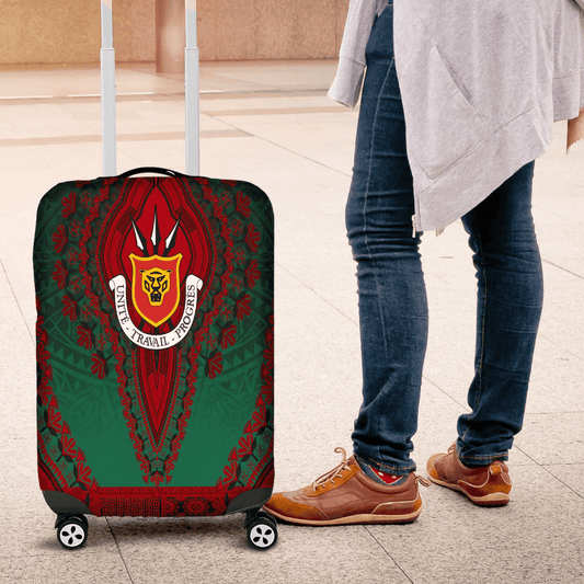 Africazone Africa Luggage Cover Tunisia White Version Luggage Cover Vintage African Dashiki