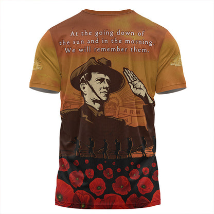 Australia T Shirt Anzac Day Soldiers Salute To Remember Of Our Heroes