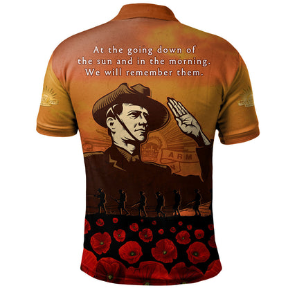 Australia Polo Shirt Anzac Day Soldiers Salute To Remember Of Our Heroes