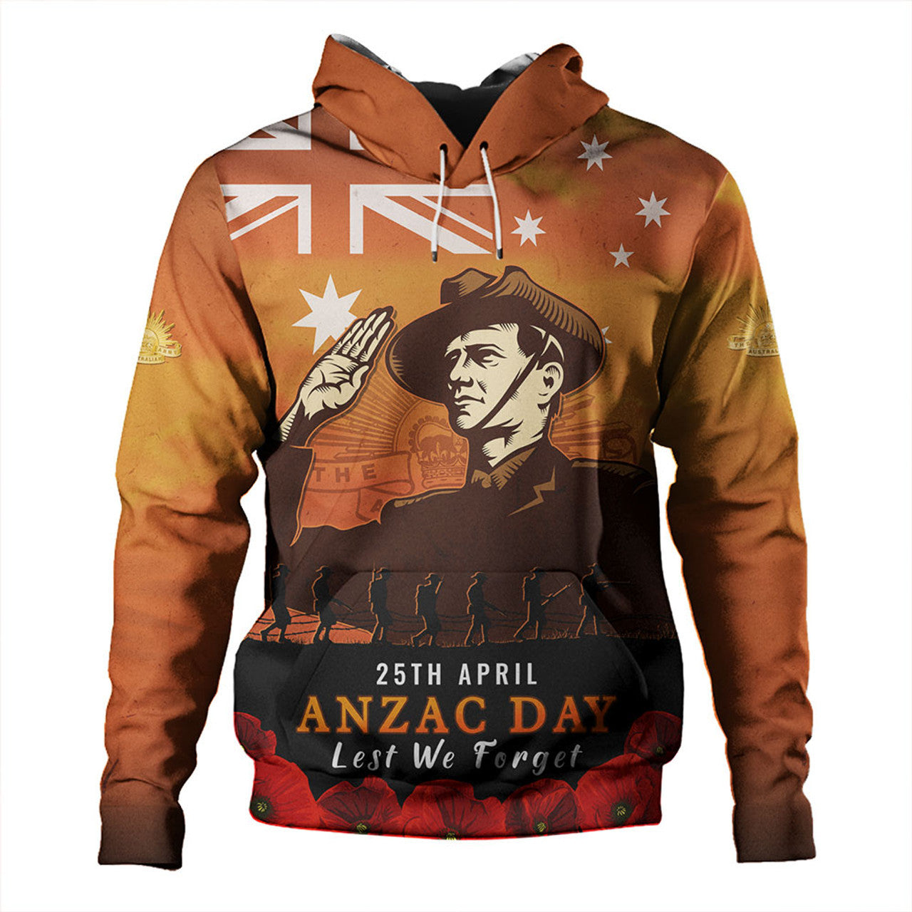 Australia Hoodie Anzac Day Soldiers Salute To Remember Of Our Heroes