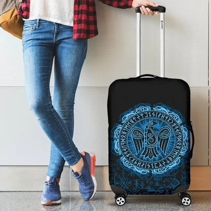 Viking Raven Celtic Cyan Luggage Covers