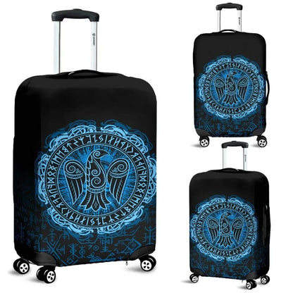 Viking Raven Celtic Cyan Luggage Covers
