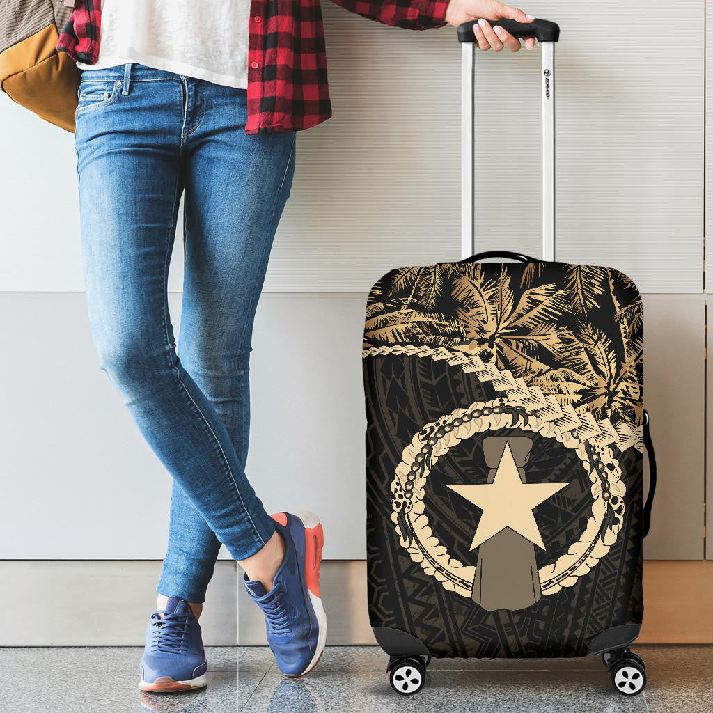 Northern Mariana Islands Luggage Covers Golden Coconut