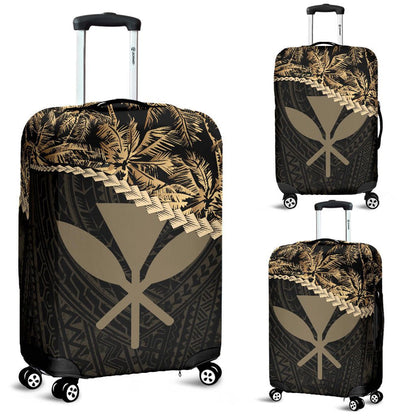 Kanaka Maoli Hawaiian Luggage Covers Golden Coconut