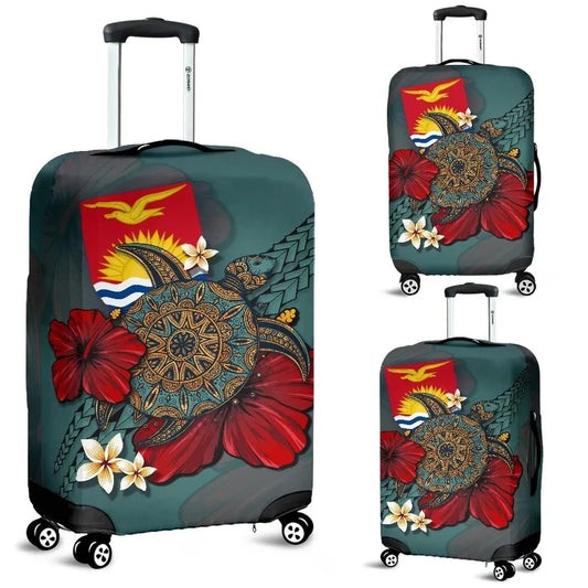 Kiribati Luggage Covers Blue Turtle Tribal