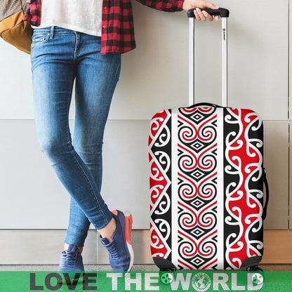 Maori Pattern 06 Luggage Cover Bn