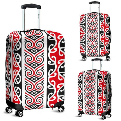 Maori Pattern 06 Luggage Cover Bn
