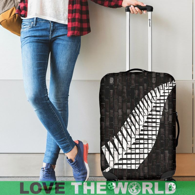 Brick Style Silver Fern Luggage Cover Th7