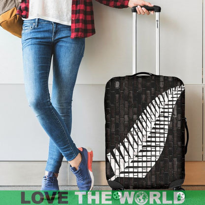 Brick Style Silver Fern Luggage Cover Th7