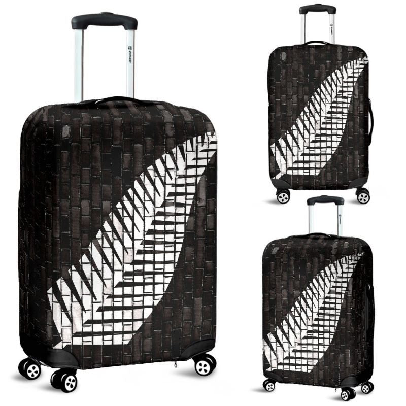 Brick Style Silver Fern Luggage Cover Th7