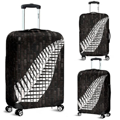 Brick Style Silver Fern Luggage Cover Th7