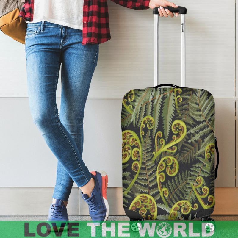 Koru Fern Luggage Cover BN