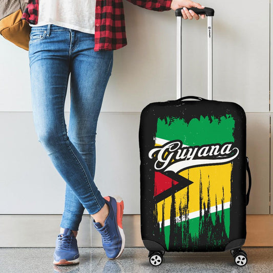 Guyana Grunge Flag Luggage Cover