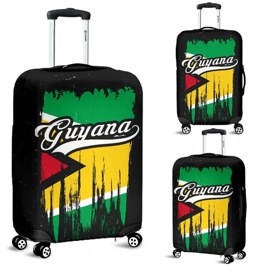 Guyana Grunge Flag Luggage Cover