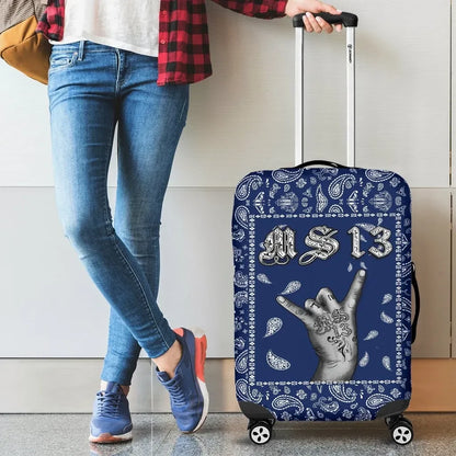 MS 13 Luggage Covers Blue Bandana