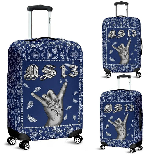 MS 13 Luggage Covers Blue Bandana