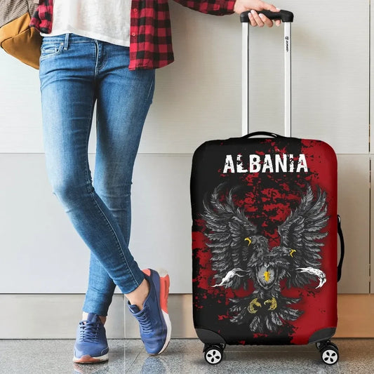 Albania Eagle Grunge Luggage Covers
