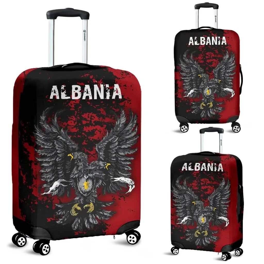 Albania Eagle Grunge Luggage Covers