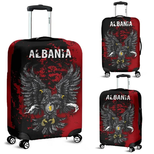 Albania Eagle Grunge Luggage Covers