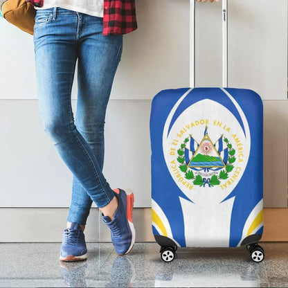 El Salvador Luggage Covers Action Flag