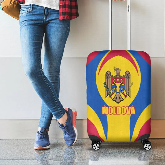 Moldova Luggage Covers Action Flag