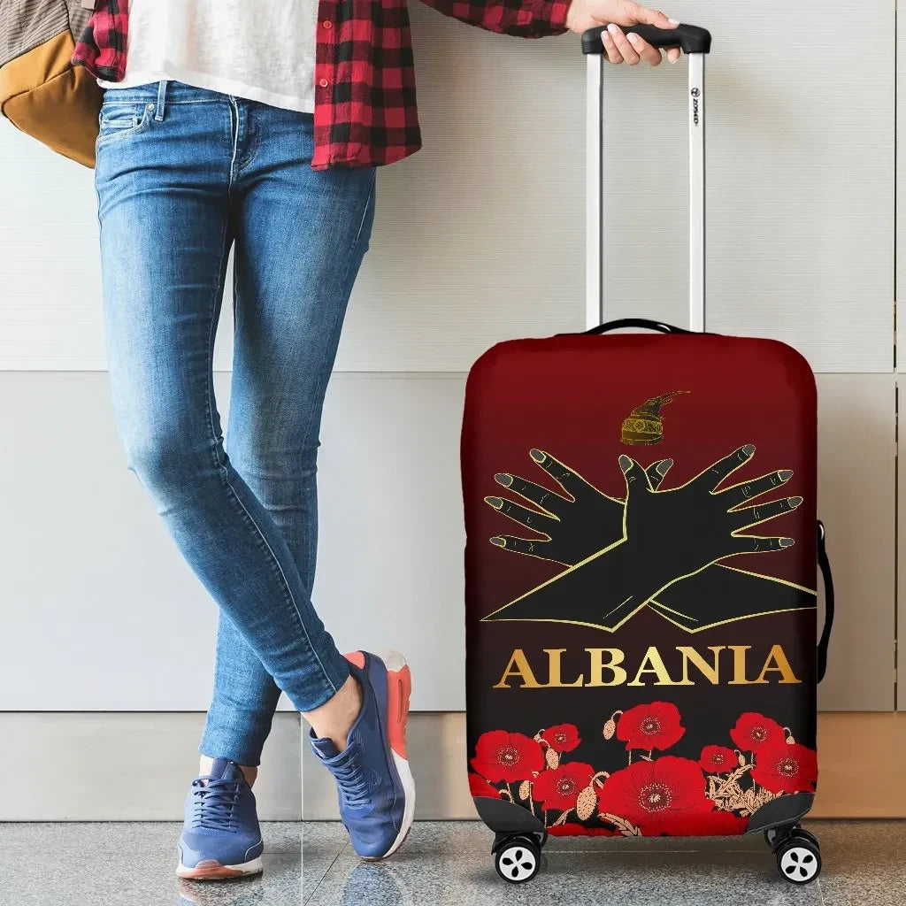 Albania Flag Double Eagle Hand Luggage Covers