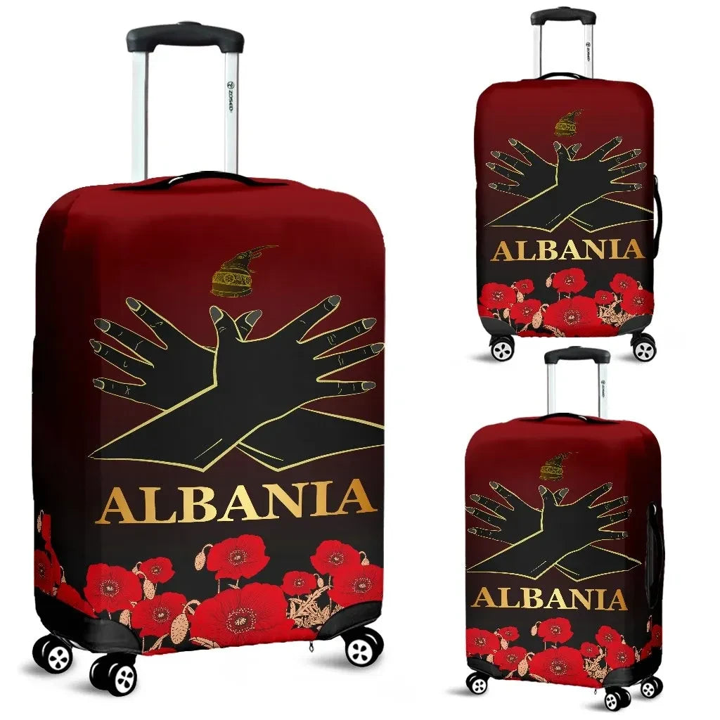 Albania Flag Double Eagle Hand Luggage Covers