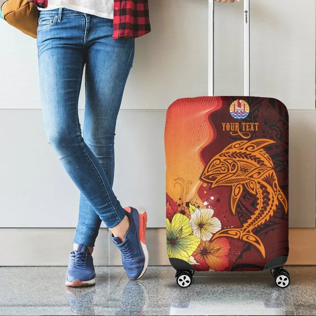 Tahiti Custom Personalised Luggage Covers Tribal Tuna Fish