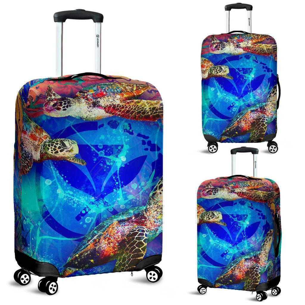 Hawaii Turtle Luggage Cover, Kanaka Maoli Suitcase Covers