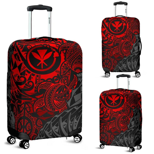Hawaii Tribal Turtle Luggage Cover, Kanaka Maoli Suitcase Covers