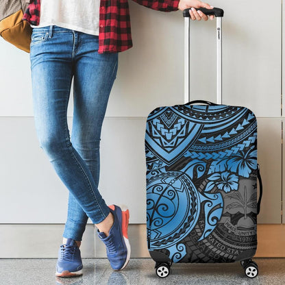 Federated States Of Micronesia Luggage Cover Blue Turtle