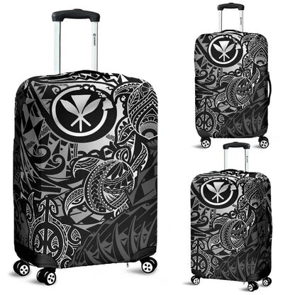 Hawaii Tribal Turtle Luggage Cover, Kanaka Maoli Suitcase Covers