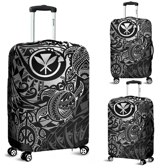 Hawaii Tribal Turtle Luggage Cover, Kanaka Maoli Suitcase Covers