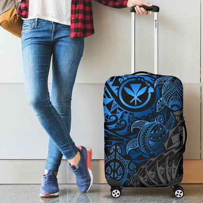 Hawaii Tribal Turtle Luggage Cover, Kanaka Maoli Suitcase Covers