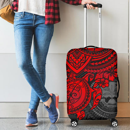 Federated States Of Micronesia Luggage Cover Red Turtle