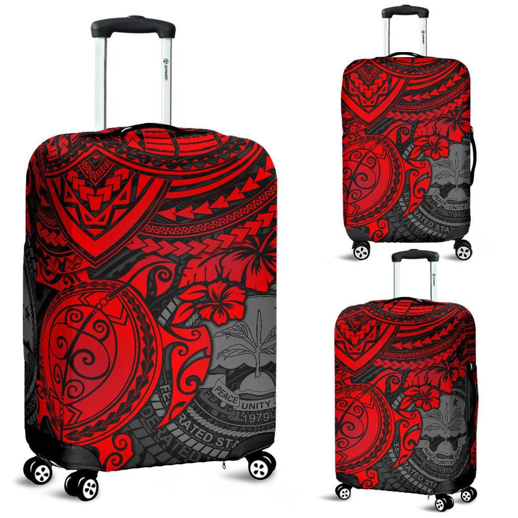 Federated States Of Micronesia Luggage Cover Red Turtle