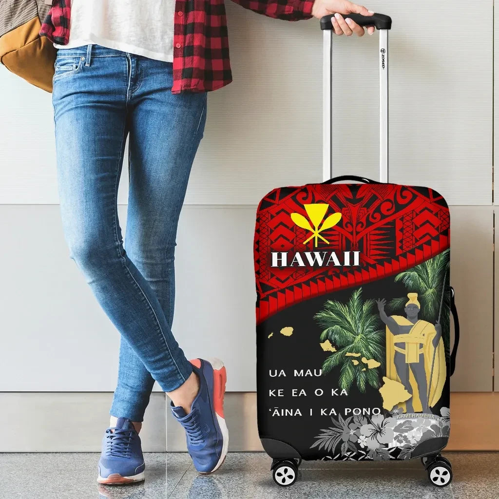 Hawaii King Kamehameha Kanaka Maoli Flag Luggage Covers Road To Hometown