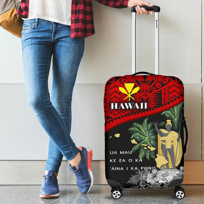 Hawaii King Kamehameha Kanaka Maoli Flag Luggage Covers Road To Hometown