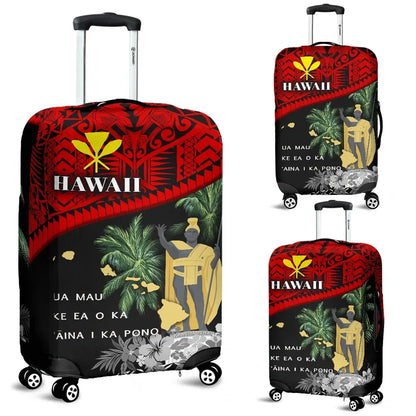 Hawaii King Kamehameha Kanaka Maoli Flag Luggage Covers Road To Hometown