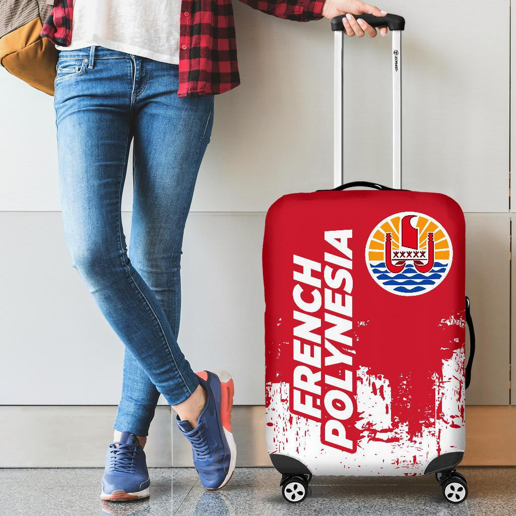 French Polynesia Luggage Cover Smudge Style 0