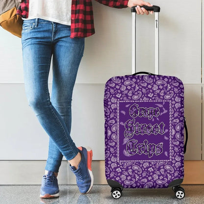 Grape Street Crips Gang Sign Luggage Covers Purple Bandana