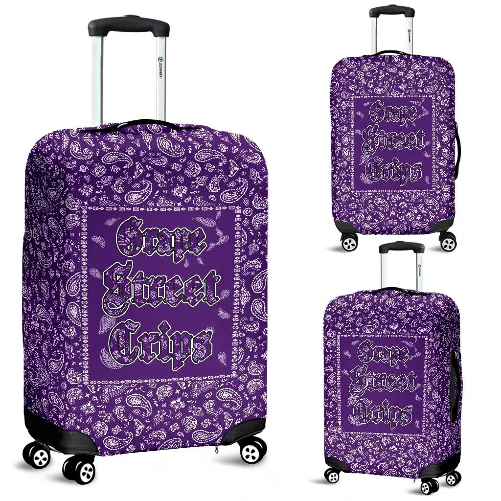 Grape Street Crips Gang Sign Luggage Covers Purple Bandana